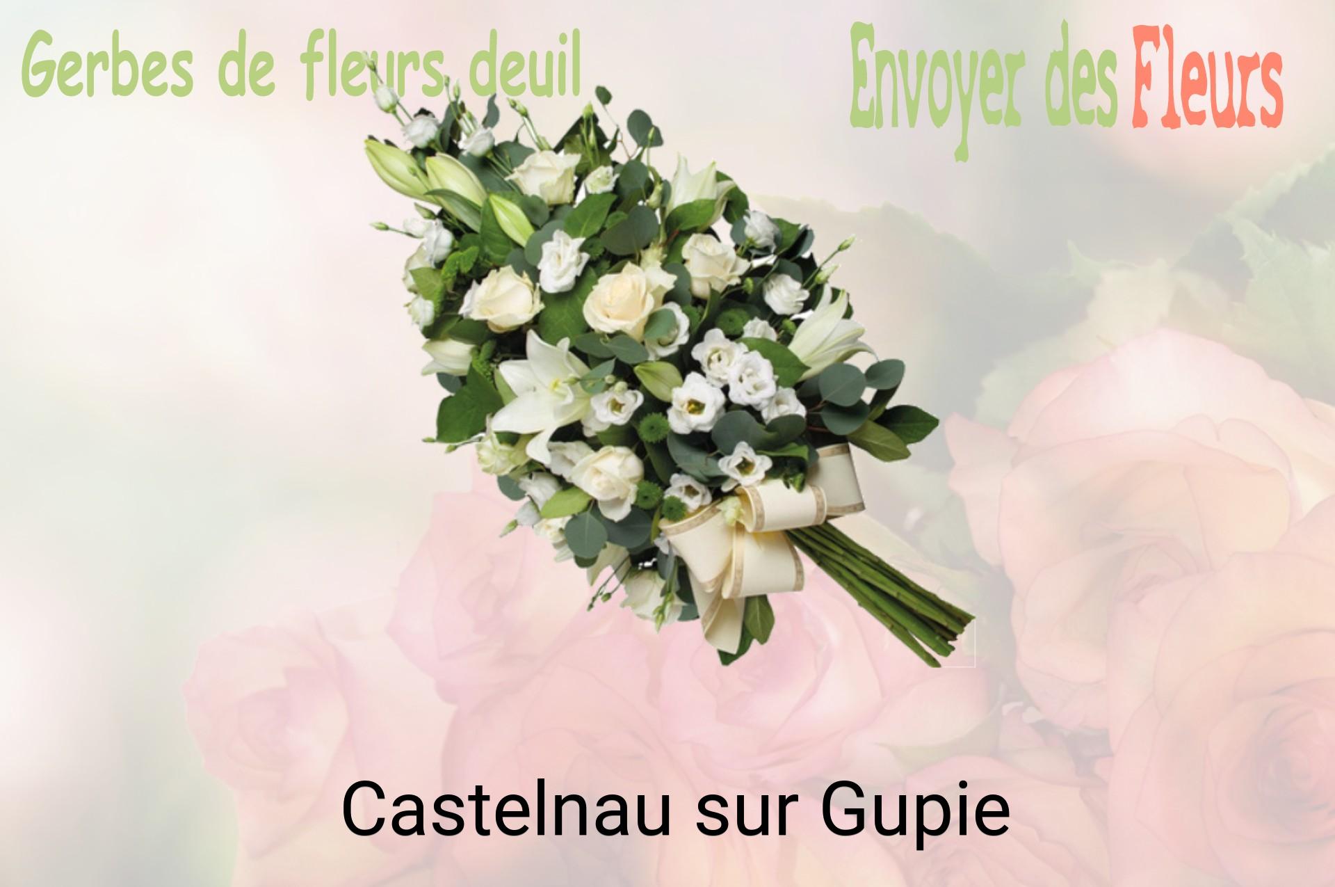 Gerbe de fleurs de deuil livrée à Castelnau-sur-Gupie